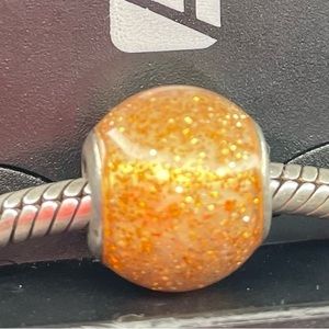 PANDORA Rose Gold Glitter Charm